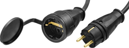 Удлинитель силовой Stayer 55026-10 3x1.5кв.мм 1розет. 10м КГ без катушки черный