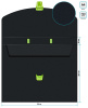 Портфель Бюрократ Black Opal BLPP01LETT 1 отдел. A4 пластик 0.7мм черный/салатовый