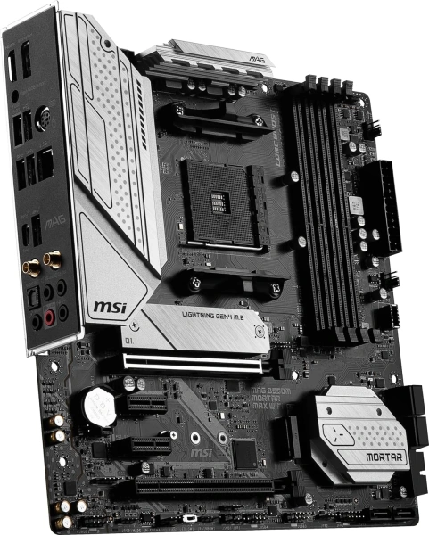 Материнская плата MSI MAG B550M MORTAR MAX WIFI Soc-AM4 AMD B550 4xDDR4 mATX AC`97 8ch(7.1) 2.5Gg RA