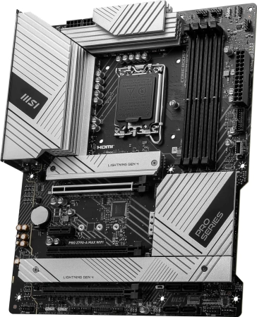 Материнская плата MSI PRO Z790-A MAX WIFI Soc-1700 Intel Z790 4xDDR5 ATX AC`97 8ch(7.1) 2.5Gg RAID+H