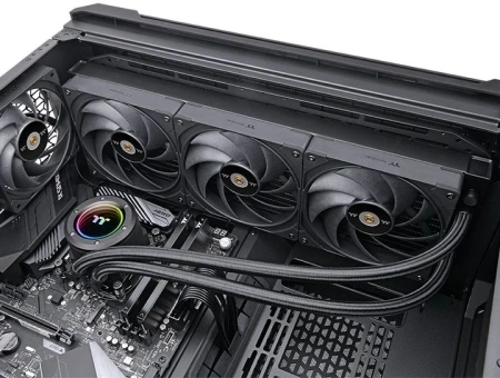 Система водяного охлаждения Thermaltake Toughliquid 420 Ex Pro ARGB Soc-AM5/AM4/1200/1700/1851 черный 4-pin 31.6dB Al+Cu Ret (CL-W401-PL14BL-A)