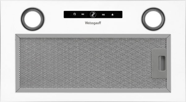 Вытяжка встраиваемая Weissgauff BOX 1200 WH белый управление: сенсорное (1 мотор)