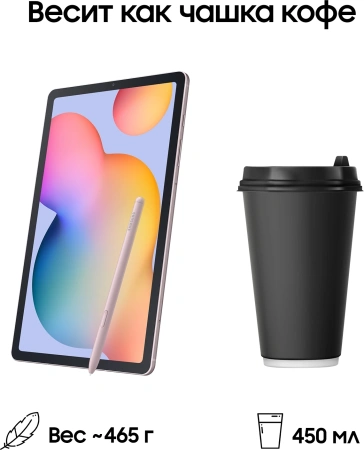 Планшет Samsung Galaxy Tab S6 Lite SM-P625 1280 8C/4Gb/64Gb 10.4" TFT 2000x1200/3G/4G/And14/розовый/