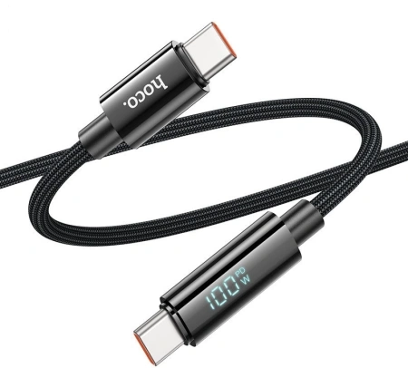 Кабель Hoco U125 TYPE-C 5A(11916) USB Type-C (m)-USB Type-C (m) 1.2м черный