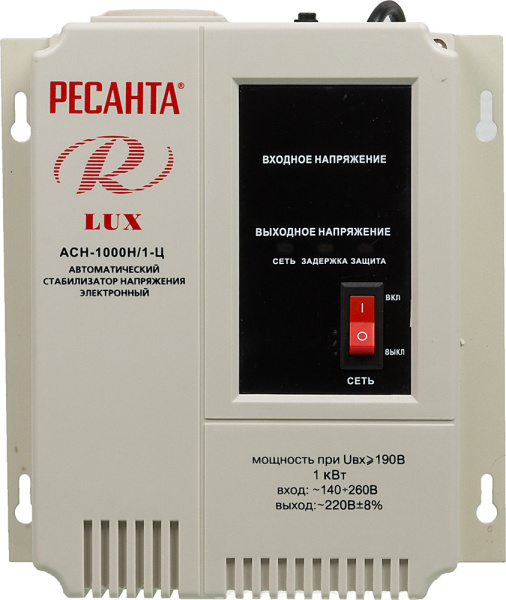 Стабилизатор напряжения Ресанта АСН-1000Н/1-Ц однофазный серый (63/6/14)
