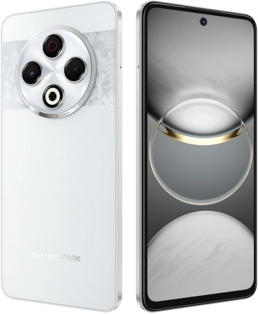Смартфон Tecno Spark 30 256Gb 8Gb серебристый моноблок 3G 4G 2Sim 6.78" 1080x2436 Android 14 64Mpix 802.11 a/b/g/n/ac NFC GPS GSM900/1800 GSM1900 TouchSc Protect VidConf FM A-GPS microSD max1024Gb