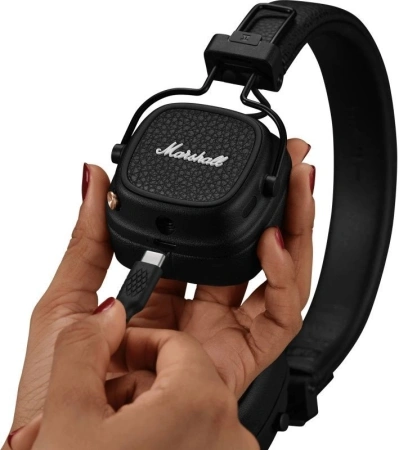 Гарнитура накладные Marshall Major V черный беспроводные bluetooth оголовье (MAJOR V BLACK)