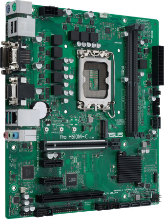Материнская плата Asus PRO H610M-C-CSM Soc-1700 Intel H610 2xDDR5 mATX AC`97 8ch(7.1) GbLAN+VGA+DVI+HDMI+DP