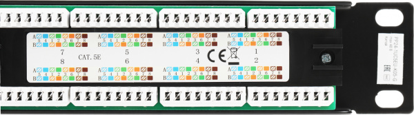 Патч-панель ITK PP24-1UC5EU-K05-G 19" 1U 24xRJ45 кат.5e UTP
