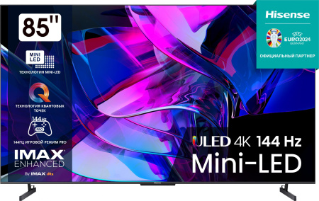 Телевизор QLED Hisense 85" 85U7KQ Smart т.серый/4K Ultra HD/DVB-T/120Hz/DVB-T2/DVB-C/DVB-S/DVB-S2/US