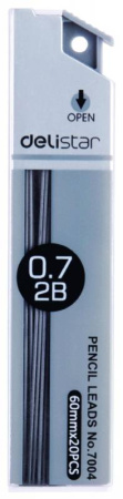 Грифель Deli E7004 0.7мм 2B туба