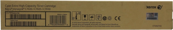 Картридж лазерный Xerox 106R03748 голубой (16500стр.) для Xerox VersaLink C7020/C7025/C7030