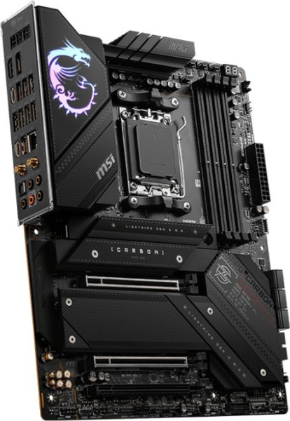 Материнская плата MSI MPG X670E CARBON WIFI SocketAM5 AMD X670 4xDDR5 ATX AC`97 8ch(7.1) 2.5Gg RAID+
