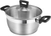 Кастрюля Polaris Rialto 24C 5.4л. d=24см (с крышкой) стальной (015153)