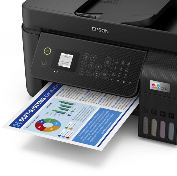МФУ струйный Epson L5290 A4 WiFi USB RJ-45 черный