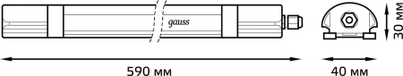 Светильник Gauss Ultracompact 143424218 18Вт 4000K белый