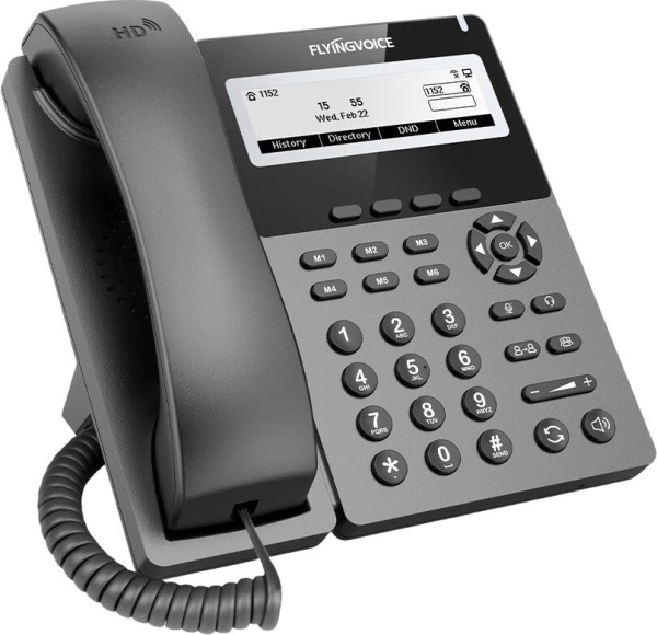 Телефон IP Flyingvoice P22G серый (упак.:1шт)