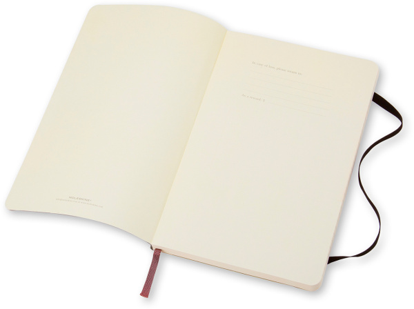 Блокнот Moleskine CLASSIC SOFT QP616 Large 130х210мм 192стр. линейка мягкая обложка черный