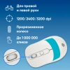 Мышь Оклик 310MW белый/синий оптическая 3200dpi беспров. USB для ноутбука 4but (1869094)