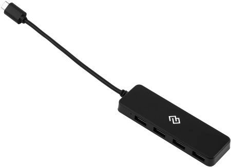 Разветвитель USB-C Digma DHUB-4USB-C-2.0 4порт. черный