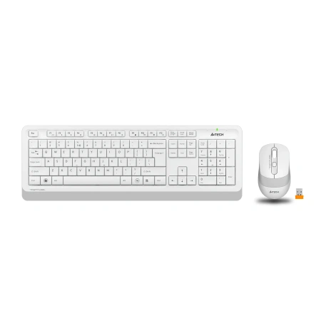 Клавиатура + мышь A4Tech Fstyler FG1010 клав:белый/серый мышь:белый/серый USB беспроводная Multimedia (FG1010 WHITE)