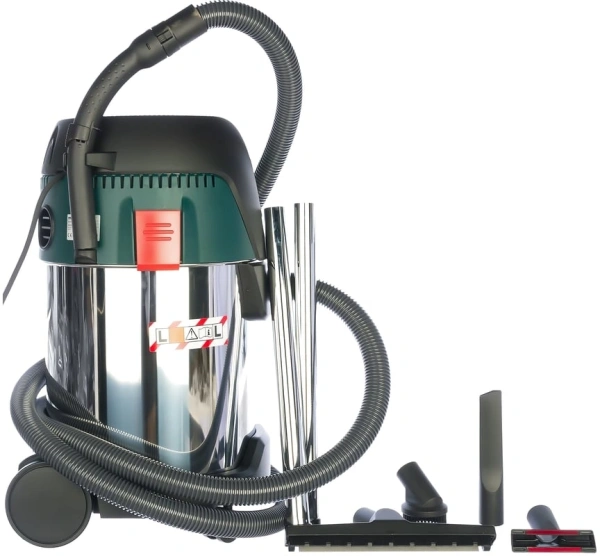 Строительный пылесос Metabo ASA 30 L PC Inox 1250Вт (уборка: сухая/влажная) зеленый