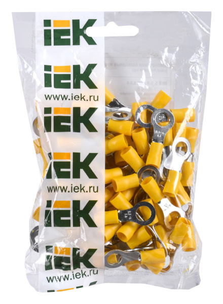 Наконечник IEK НКИ 5.5-8 1 контакт 4-6мм2 желтый (упак.:100шт) (UNL20-006-6-8)
