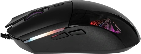 Мышь Оклик 714GM черный оптическая (3200dpi) USB (7but)