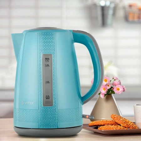 Чайник электрический Vitek VT-7001 1.7л. 2150Вт синий корпус: пластик