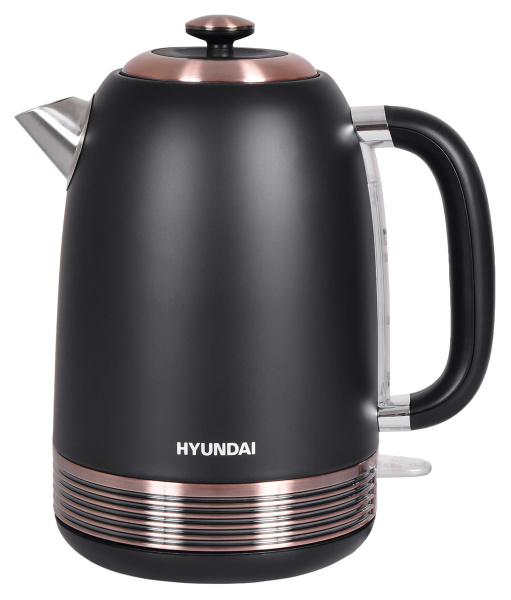 Чайник электрический Hyundai HYK-S4501 1.7л. 2200Вт черный/бронзовый (корпус: нержавеющая сталь/пластик)
