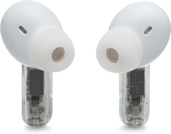 Гарнитура внутриканальные JBL Tune Beam Ghost белый беспроводные bluetooth в ушной раковине (JBLTBEAMGWHT)