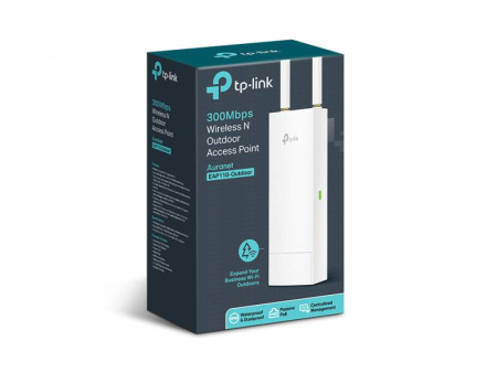 Точка доступа TP-Link EAP110-Outdoor N300 10/100BASE-TX белый