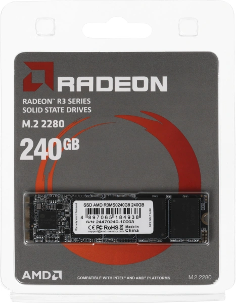 Накопитель SSD AMD SATA 240GB R3MS0240G8 Radeon M.2 2280