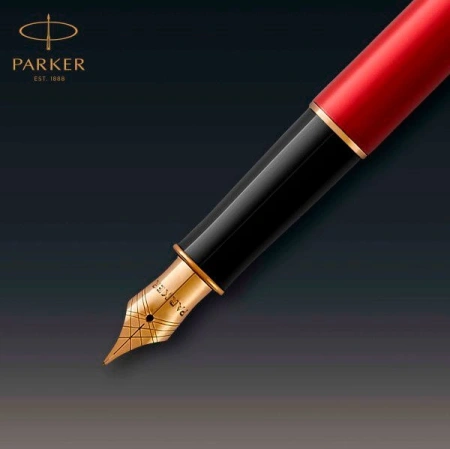Ручка перьев. Parker Sonnet Core F539 (CW1931473) LaqRed GT F сталь нержавеющая подар.кор.