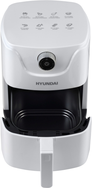 Аэрогриль Hyundai HYF-2052 1000Вт белый/серебристый