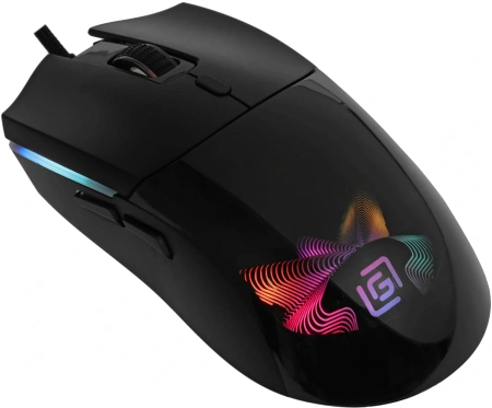 Мышь Оклик 714GM черный оптическая (3200dpi) USB (7but)