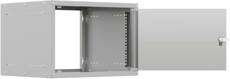Шкаф коммутационный NTSS Lime (NTSS-WL6U5545GS) настенный 6U 550x450мм пер.дв.стекл несъемн.бок.пан.