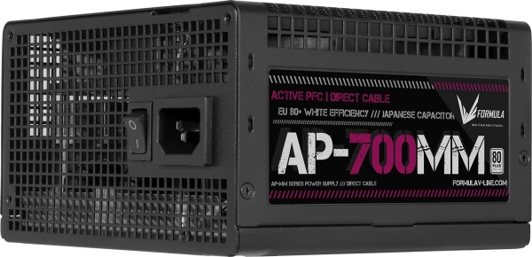 Блок питания Formula ATX 700W AP-700ММ 80 PLUS WHITE (20+4pin) APFC 120mm fan 6xSATA RTL