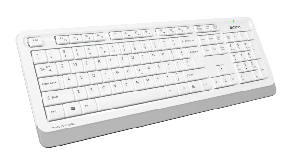 Клавиатура + мышь A4Tech Fstyler FG1010S клав:белый/серый мышь:белый/серый USB беспроводная Multimedia (FG1010S WHITE)