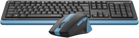 Клавиатура + мышь A4Tech Fstyler FGS1035Q клав:черный/синий мышь:черный/синий USB беспроводная Multimedia (FGS1035Q NAVY BLUE)