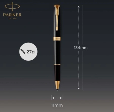Ручка роллер Parker Sonnet Core T530 (CW1931496) LaqBlack GT F черн. черн. подар.кор.