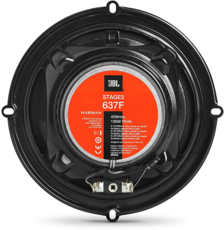 Колонки автомобильные JBL Stage3 637F (без решетки) 225Вт 92дБ 3Ом 16см (6.5дюйм) (ком.:2кол.) коаксиальные трехполосные