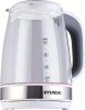 Чайник Hyundai HYK-G8880 2л. 2200Вт серый/серебристый (стекло)