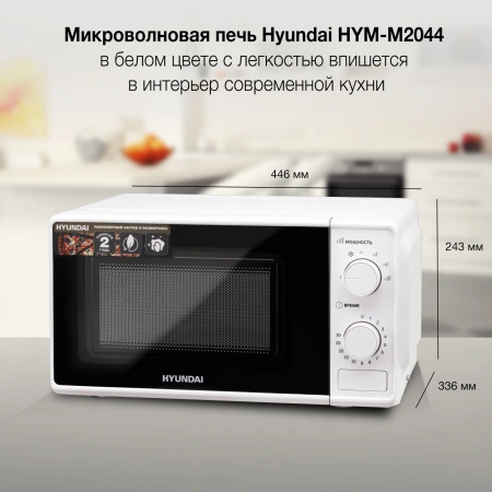 Микроволновая Печь Hyundai HYM-M2044 20л. 700Вт белый