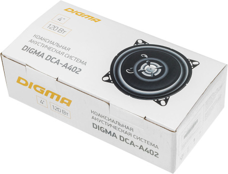 Колонки автомобильные Digma DCA-A402 (без решетки) 120Вт 90дБ 4Ом 10см (4дюйм) (ком.:2кол.) коаксиальные двухполосные