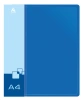 Папка на 4-х кольцах Бюрократ -0827/4RBLU A4 пластик 0.7мм кор.27мм внутр. с вставкой синий