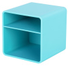 Подставка Deli ENS011blue Nusign 2отд. для письменных принадлежностей 84х84х86мм синий пластик