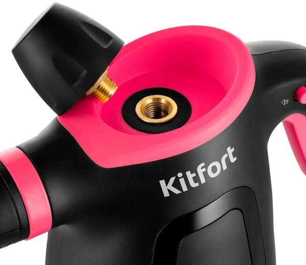 Пароочиститель ручной Kitfort КТ-9170-1 1050Вт черный/малиновый