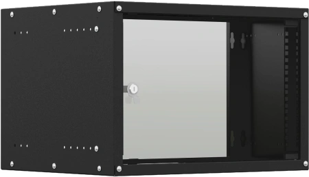Шкаф коммутационный NTSS Lime (NTSS-WL9U5545GS-BL) настенный 9U 550x450мм пер.дв.стекл несъемн.бок.п