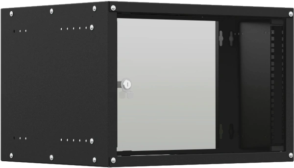 Шкаф коммутационный NTSS Lime (NTSS-WL9U5560GS-BL) настенный 9U 550x600мм пер.дв.стекл несъемн.бок.п